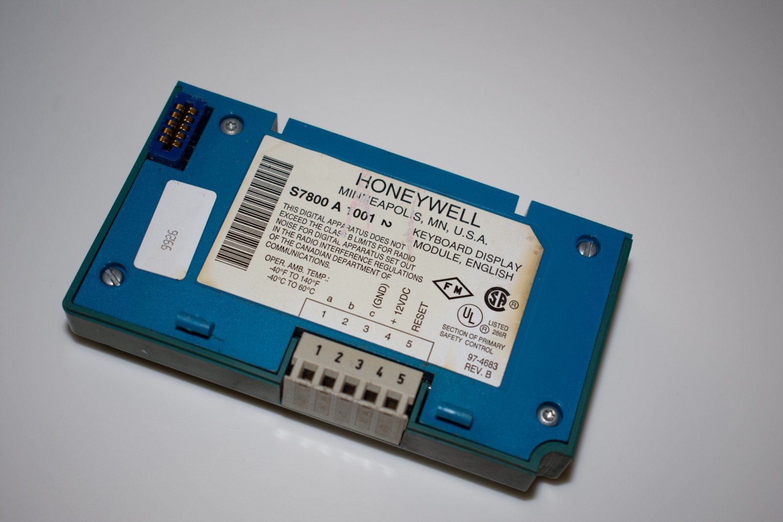 Honeywell RM7890A1015, display, base, flame module, 10900 hours 6-month warranty