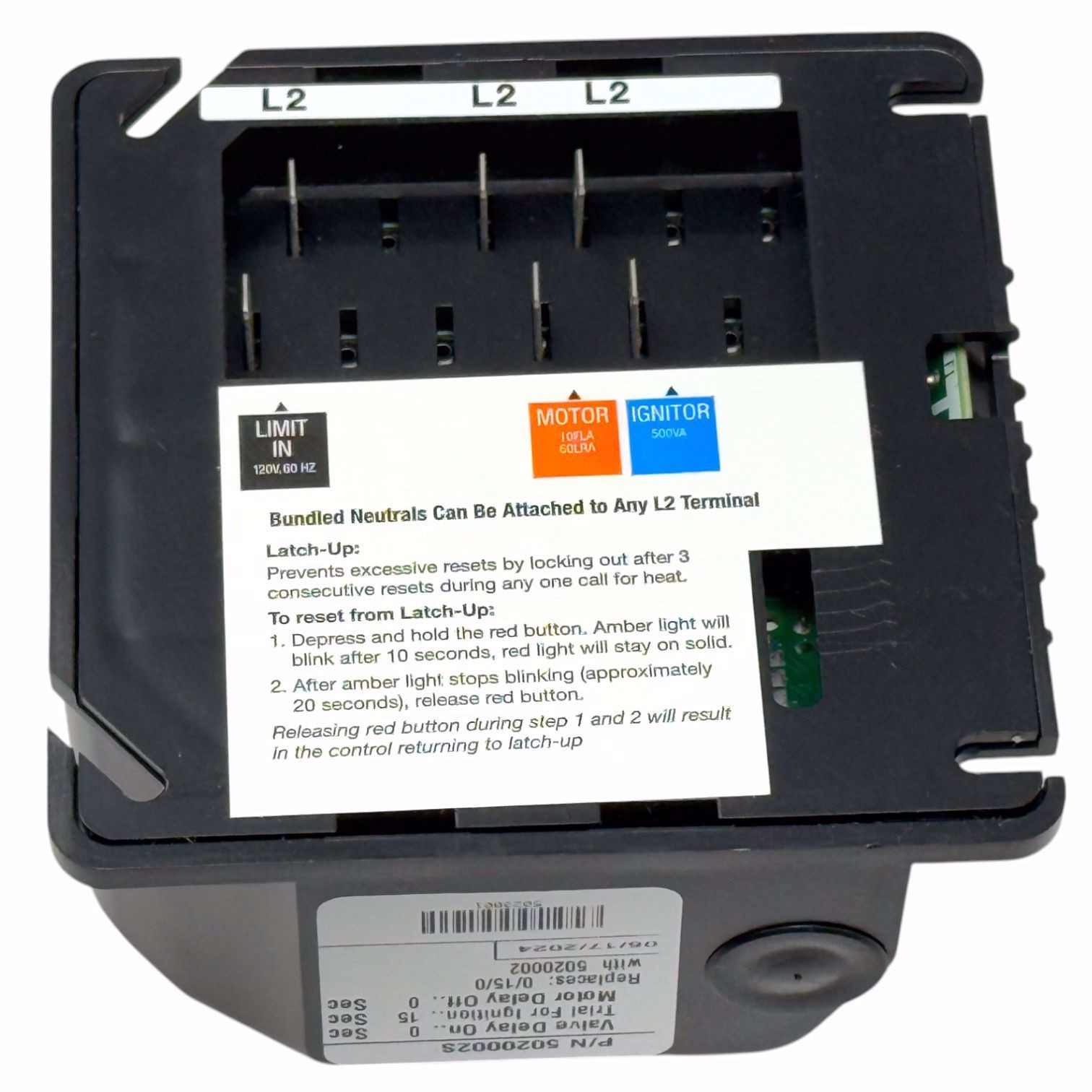 CARLIN 5020002S 50200-02 15 Sec.Interrupted Duty Control with Alarm Contacts