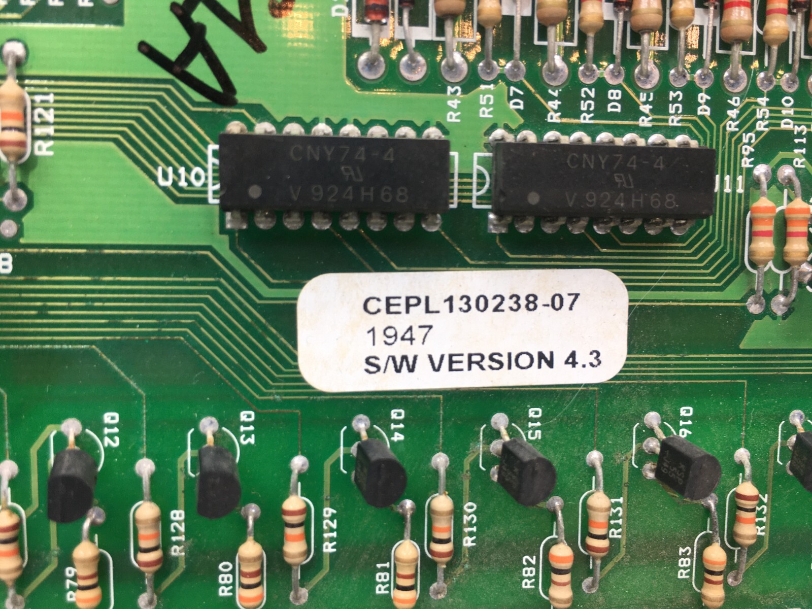 Carrier CEPL130238-07 S/W VERSION 4.3 Chiller Control Board used #X161A