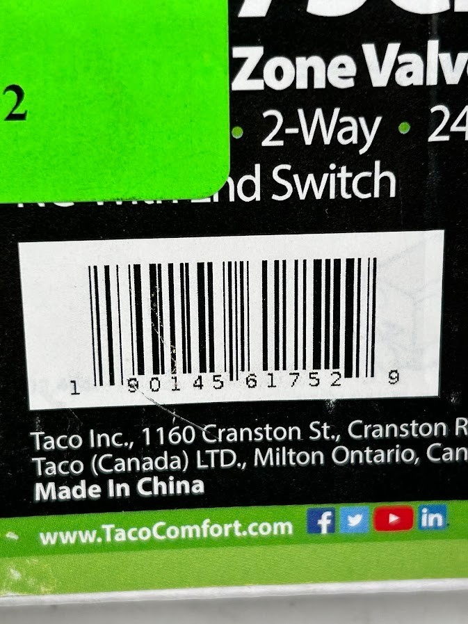 Taco 3/4 in. QuickTop Zone Valve (QT075C2-1)