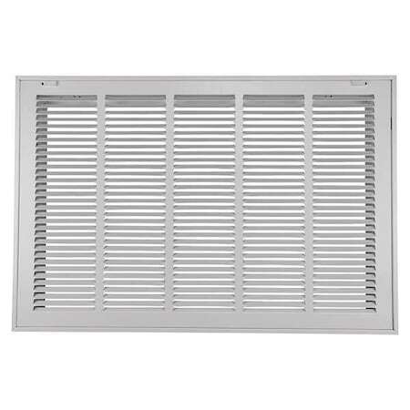 Zoro Select 4Jru1 Filtered Return Air Grille, 22.62 X 27.62, White, Steel