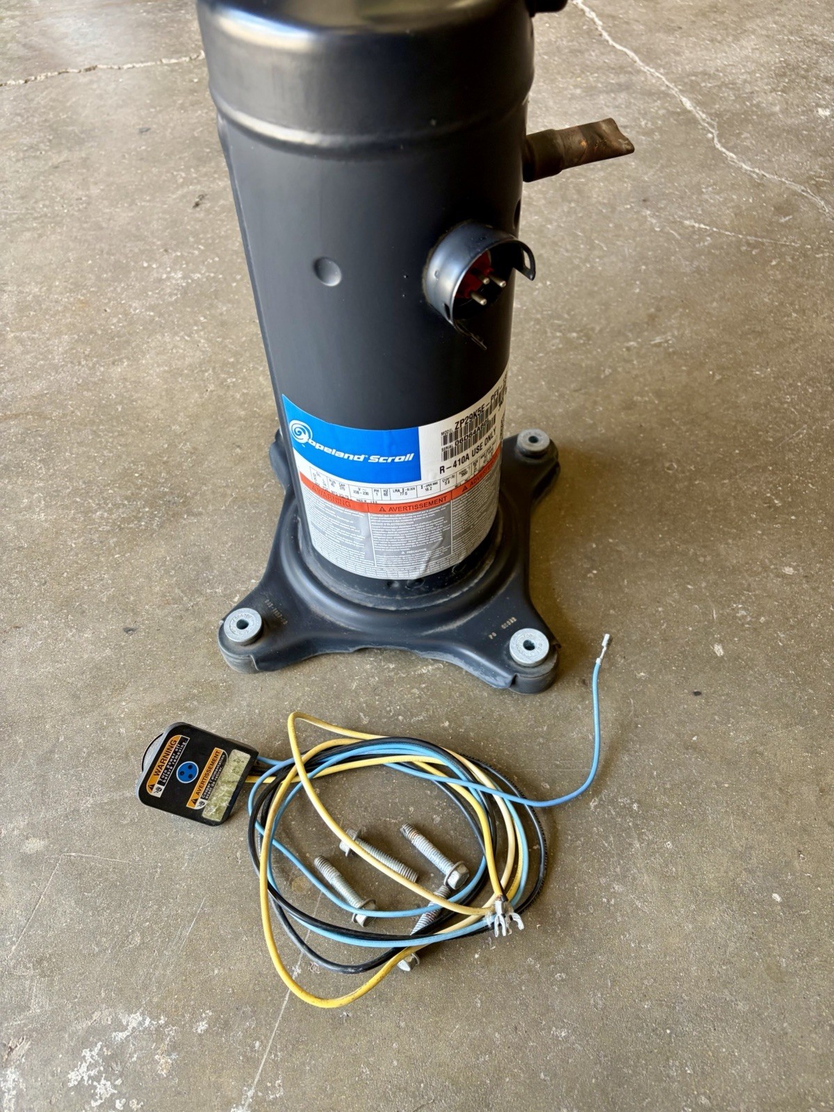 Copeland 3 Ton Scroll Compressor ZP39K5E-PFV-130 R410A 208/230V 1 PH