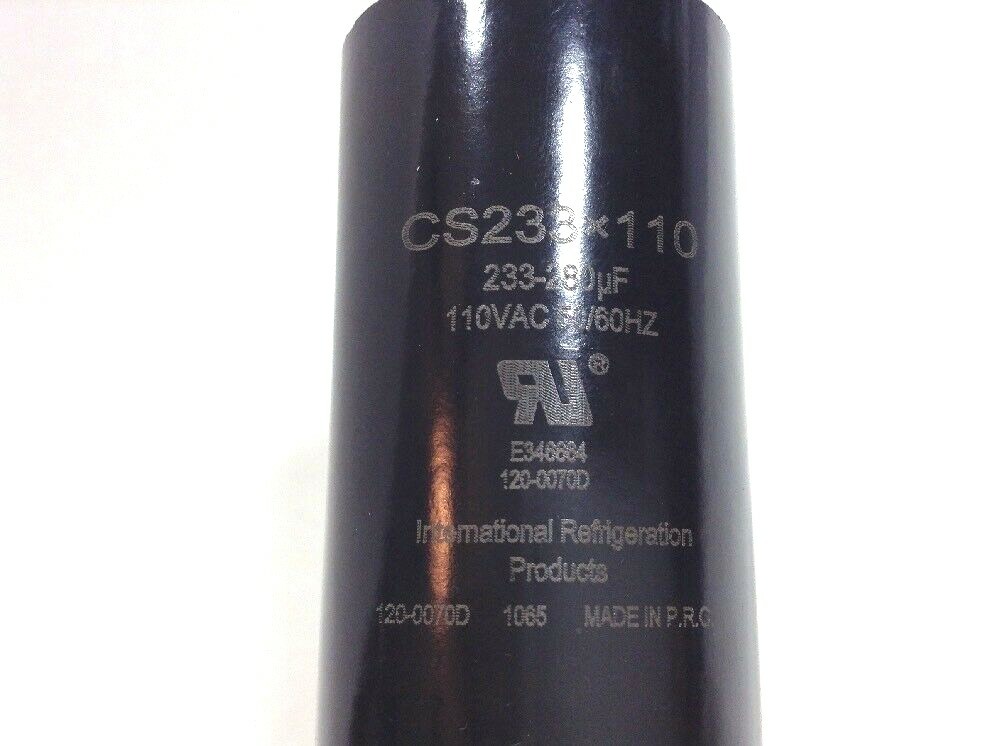 NEW 233-280 uf MFD Start Capacitor 110 V Motor Compressor Pool Cap CS233X110