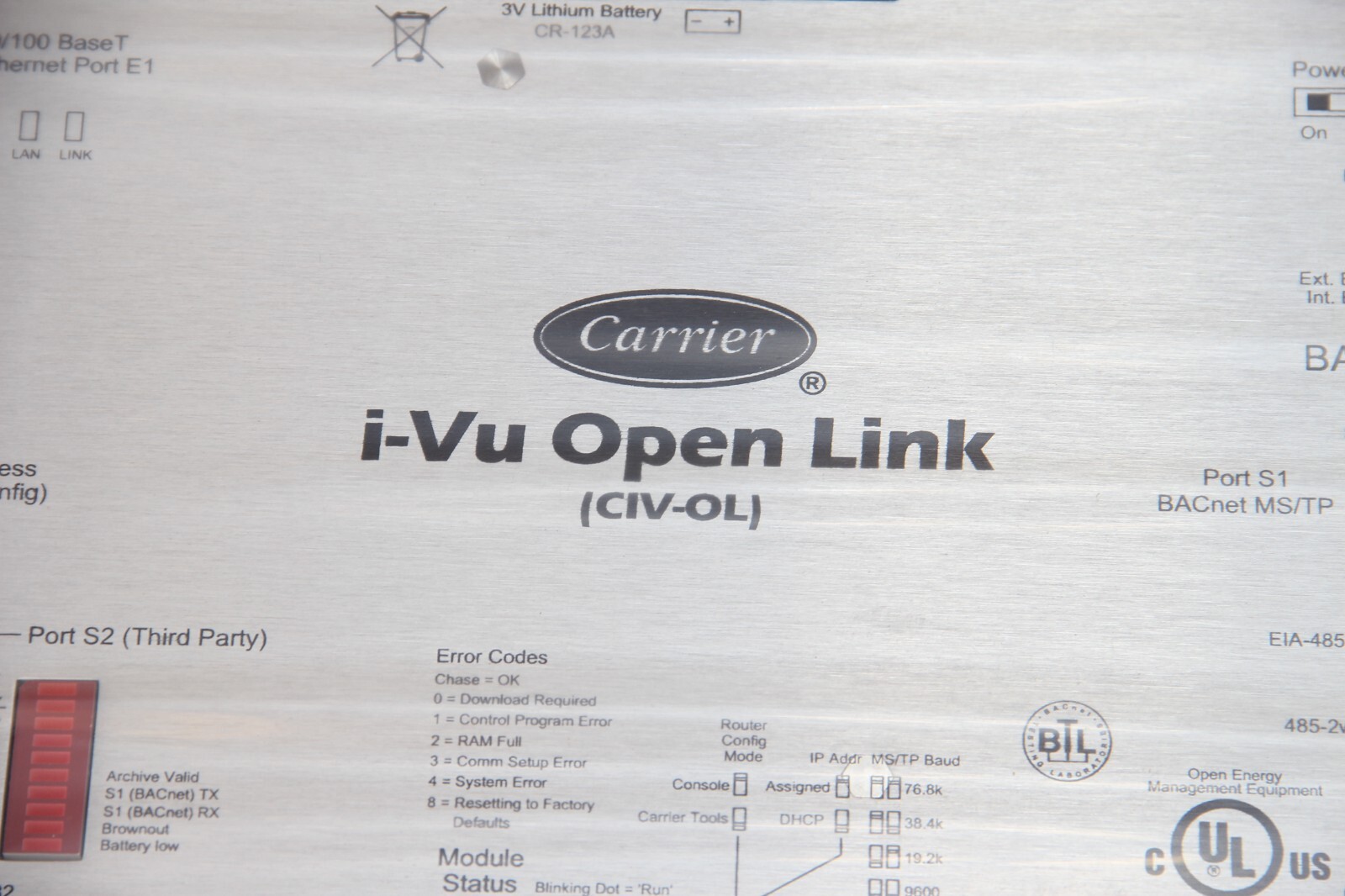 NEW NOS Carrier CIV-OL I-Vu Open Link