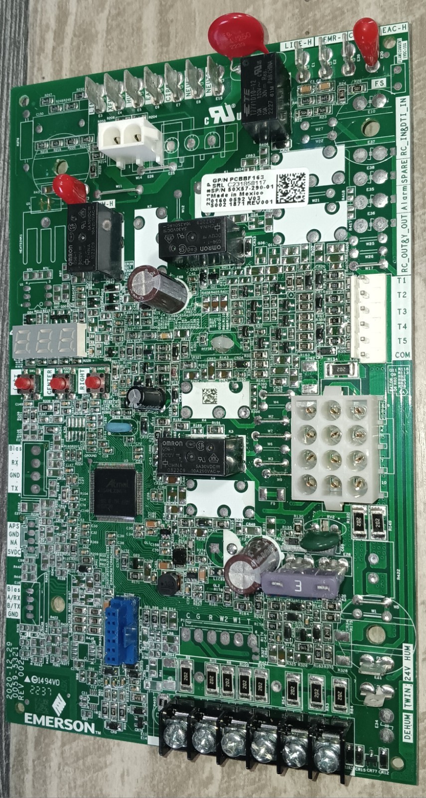 Emerson PCBBF 163 Furnace Control Board Used