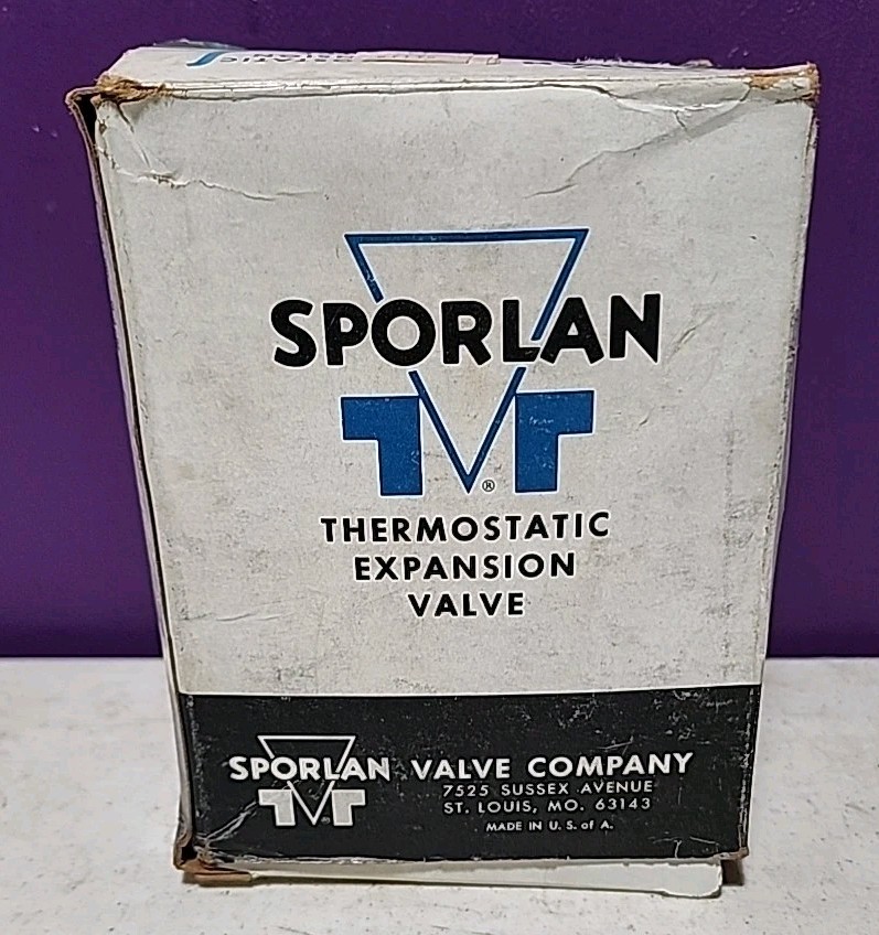 Carrier Sporlan EXPANSION VALVE EA02SC426, SVE-3-GA – 1/2 IN 5/8 OUT 5″ TUB NOS