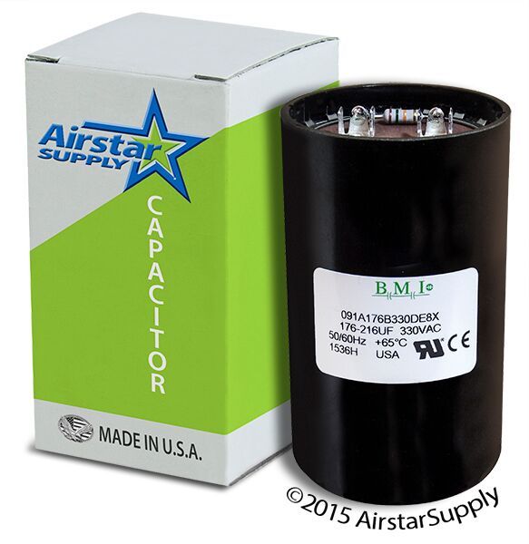 Trane American Standard Start Capacitor 176-216 uf MFD 330 VAC CPT00320 CPT01808