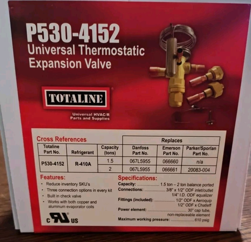 TOTALINE P530-4152 Universal Thermostatic Expansion Valve