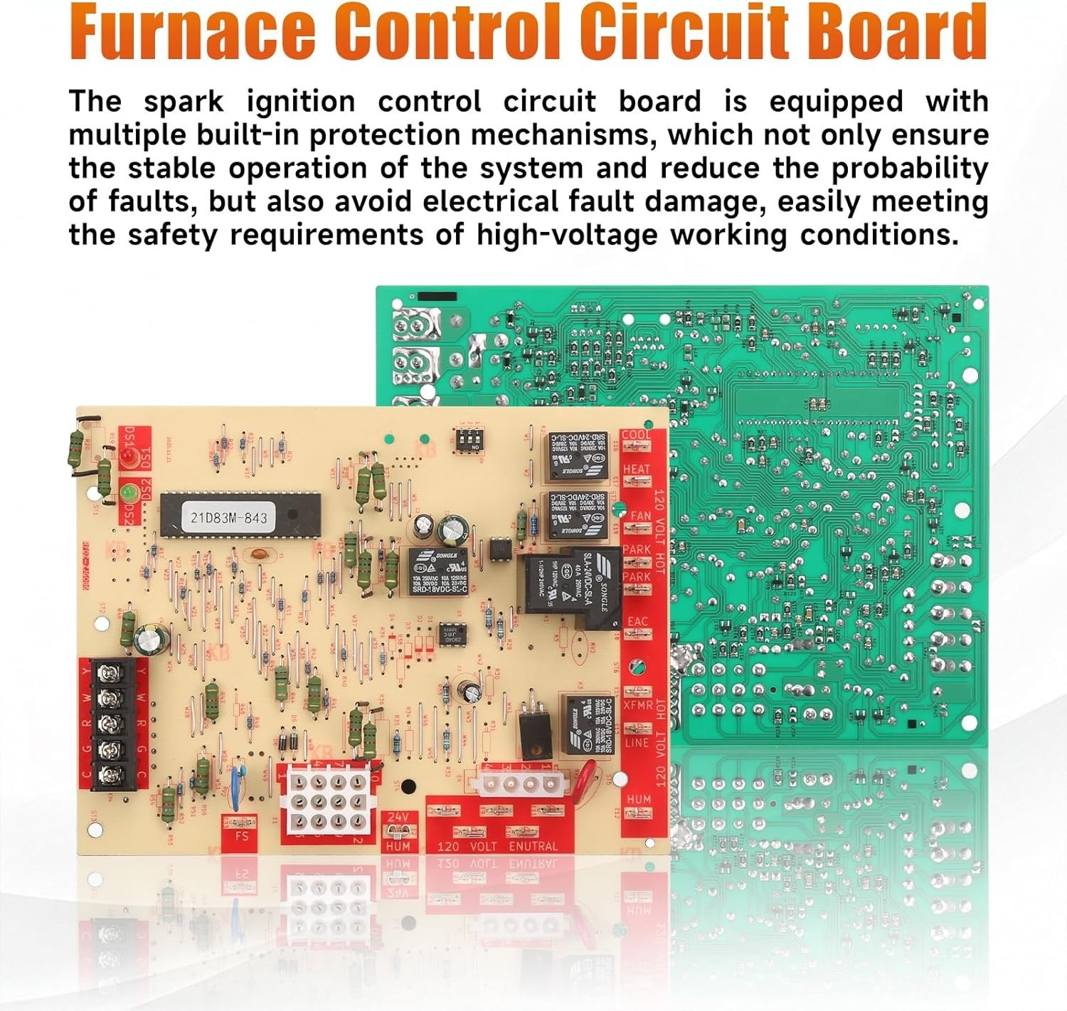 21D83M-843 Furnace Control Circuit Board For Lennox G40UH 83M00 & White-Rodgers