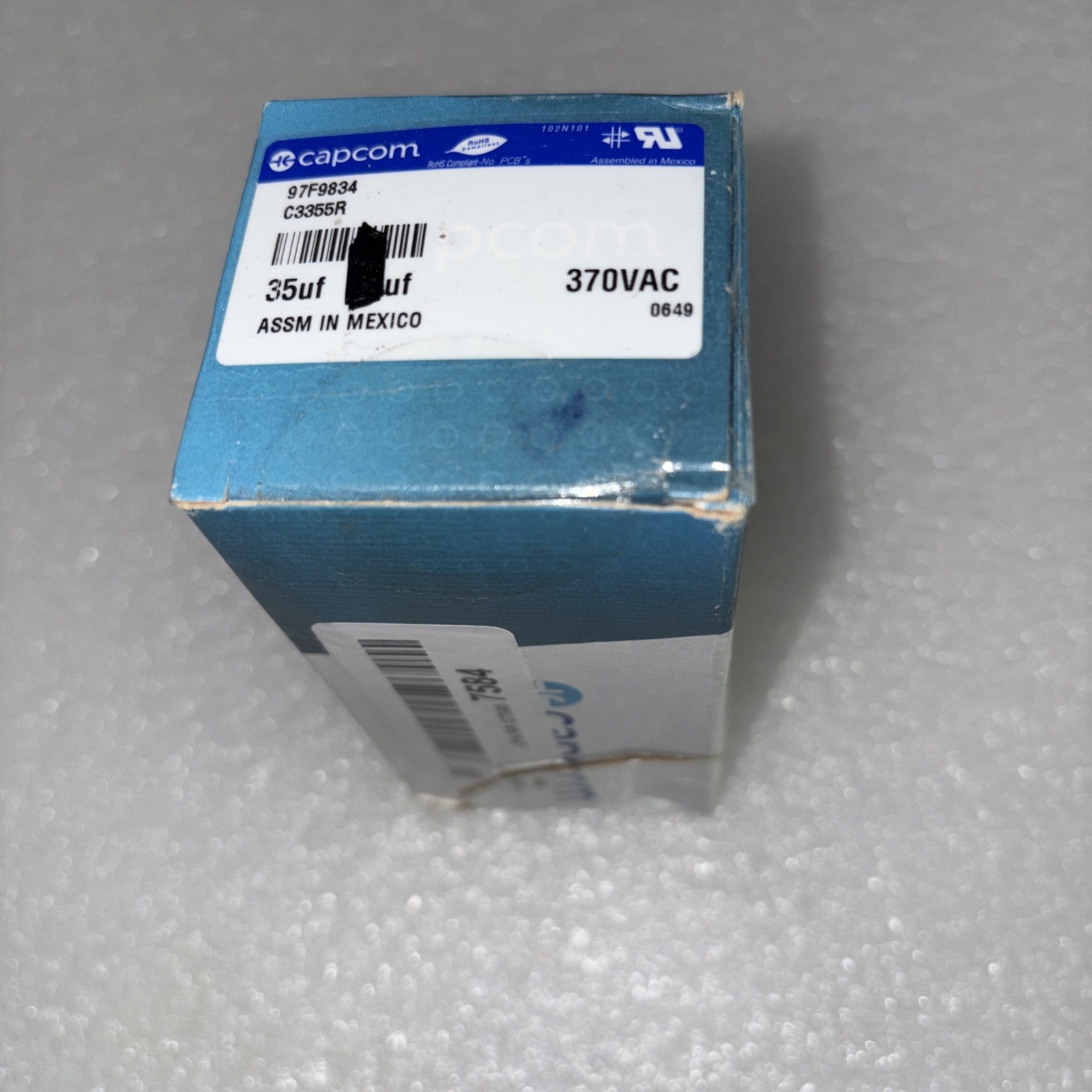 Genteq C3355R Capacitor Dual Run round 35/5 UF MFD 370V VAC 97F9834 (Replace Old