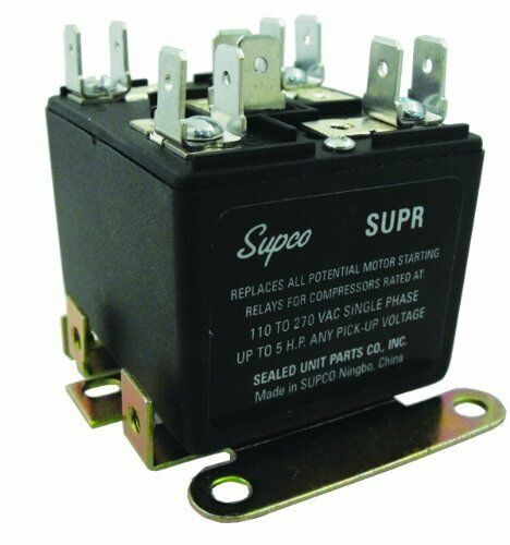 Supco SUPR Universal Potential Relay, 110-270V Single Phase
