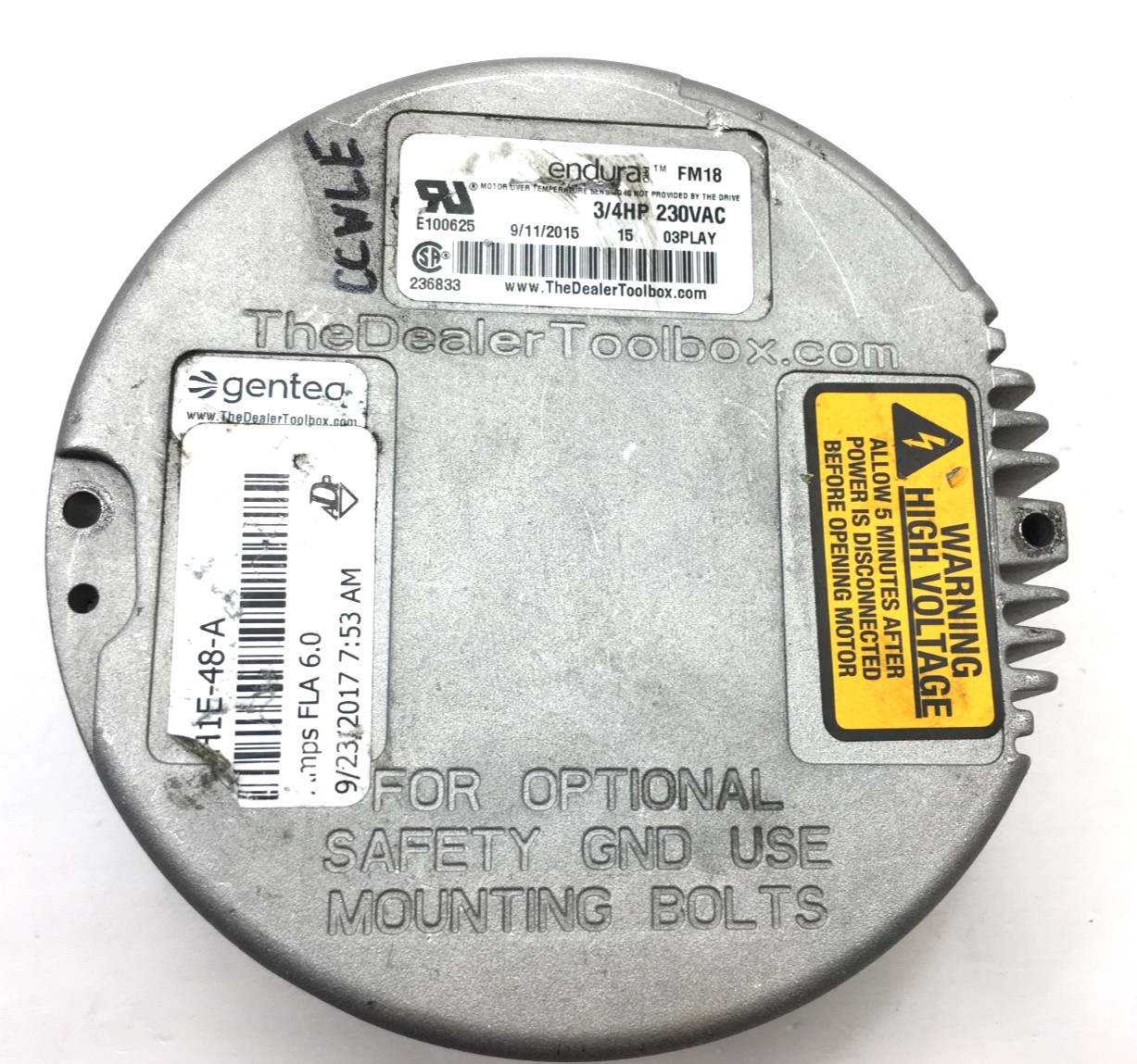 Genteq Endura FM18 Module Only 3/4HP 230V CCWLE used #Z695