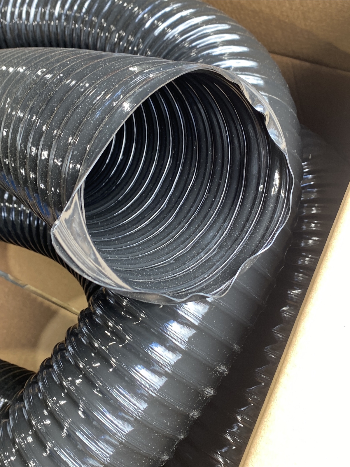 ( 2 ) Qty HI-TECH DURAVENT 2021-0400-2050 Industrial Duct Hose Black 5” x 50ft