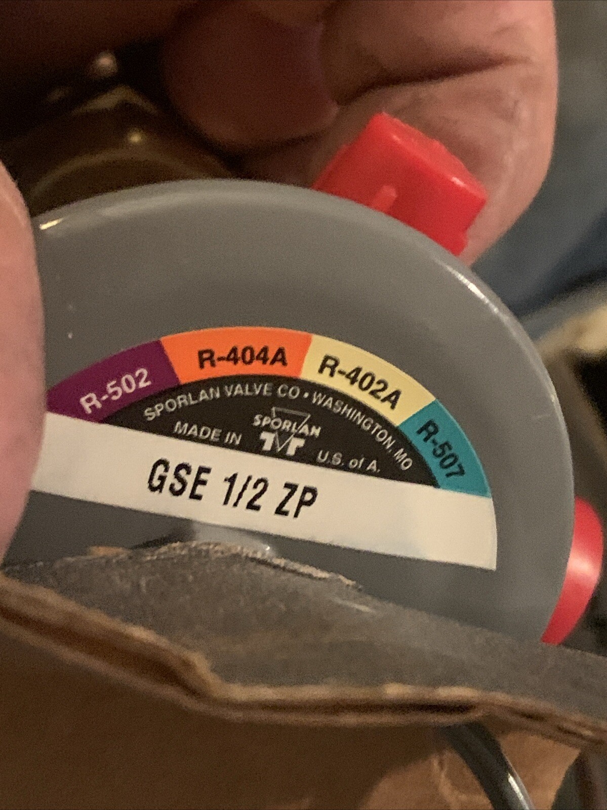 Sporlan GSE 1/2-ZP Expansion Valve 3/8 1/2 Flare 1/2 Ton Low Temp 404 502 112778