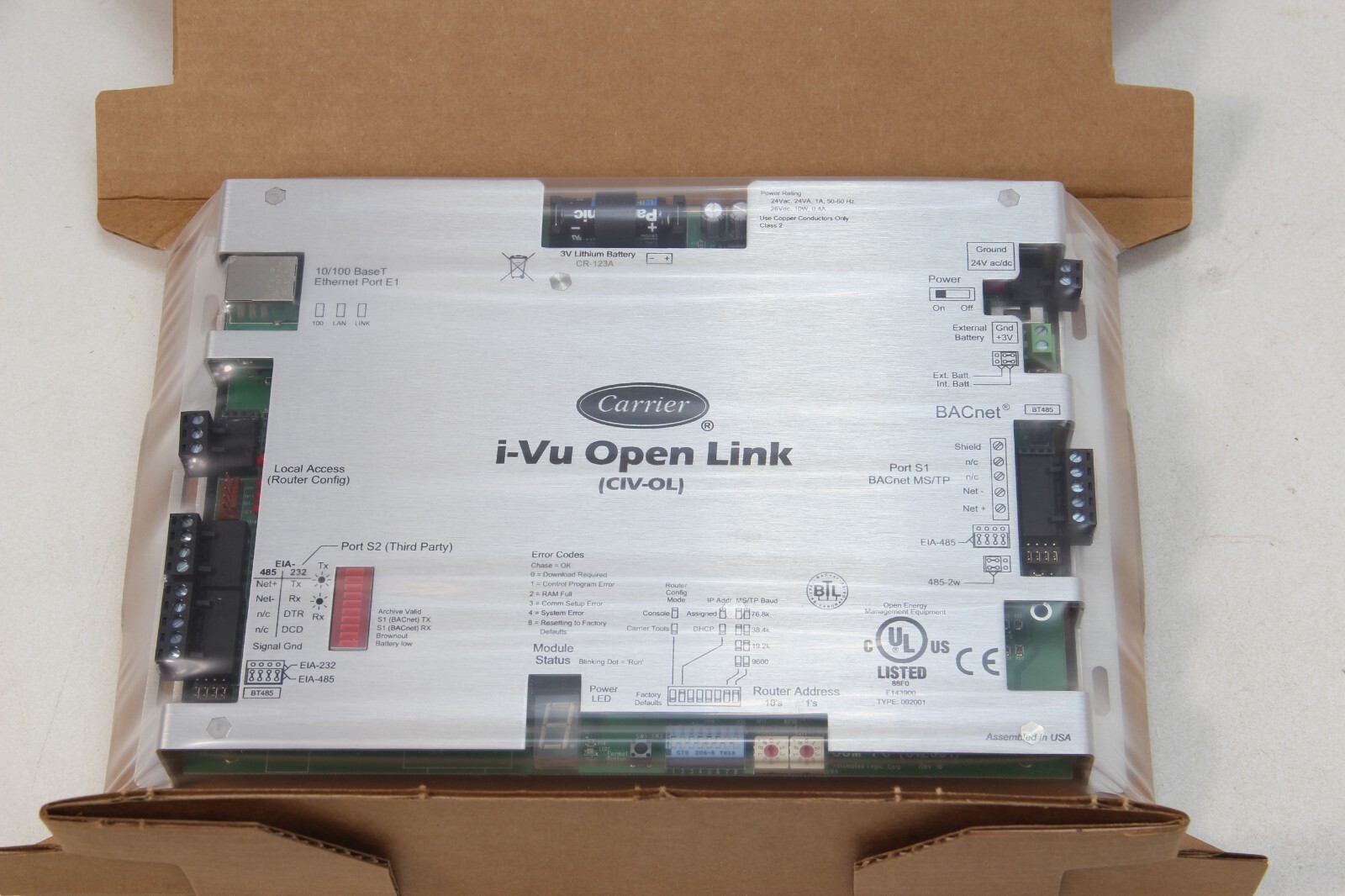 NEW NOS Carrier CIV-OL I-Vu Open Link