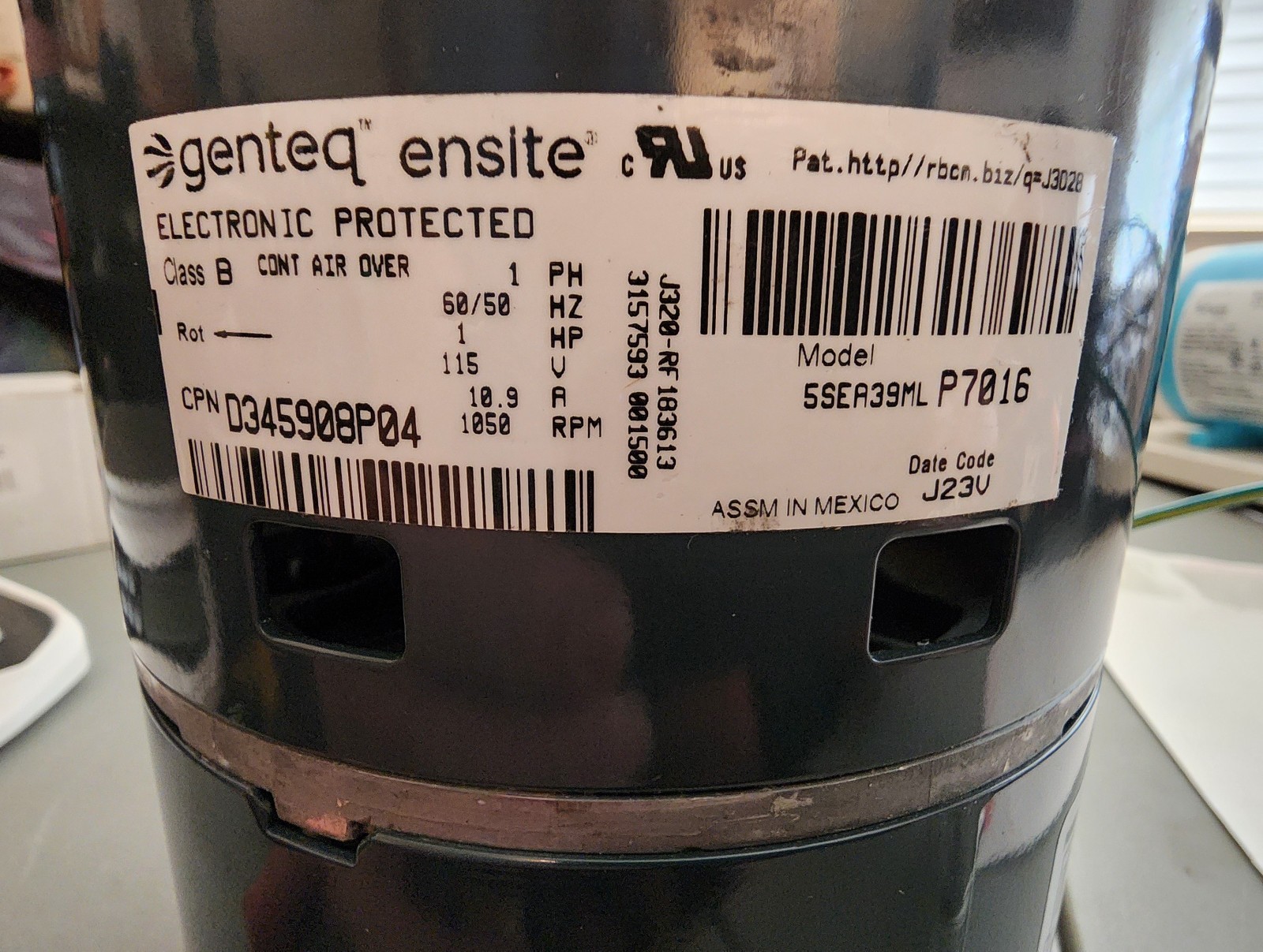Genteq / 5SEA39ML / P7065 / HP 1 / Electric Mtr w/const. torq rep kit / read/dc