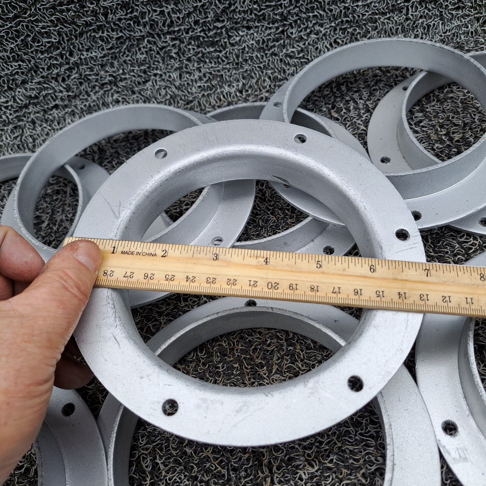 Nordfab 8040401821 Round Angle Flange Adapter, 5 In Duct Dia, Galv. Steel, Qt 9