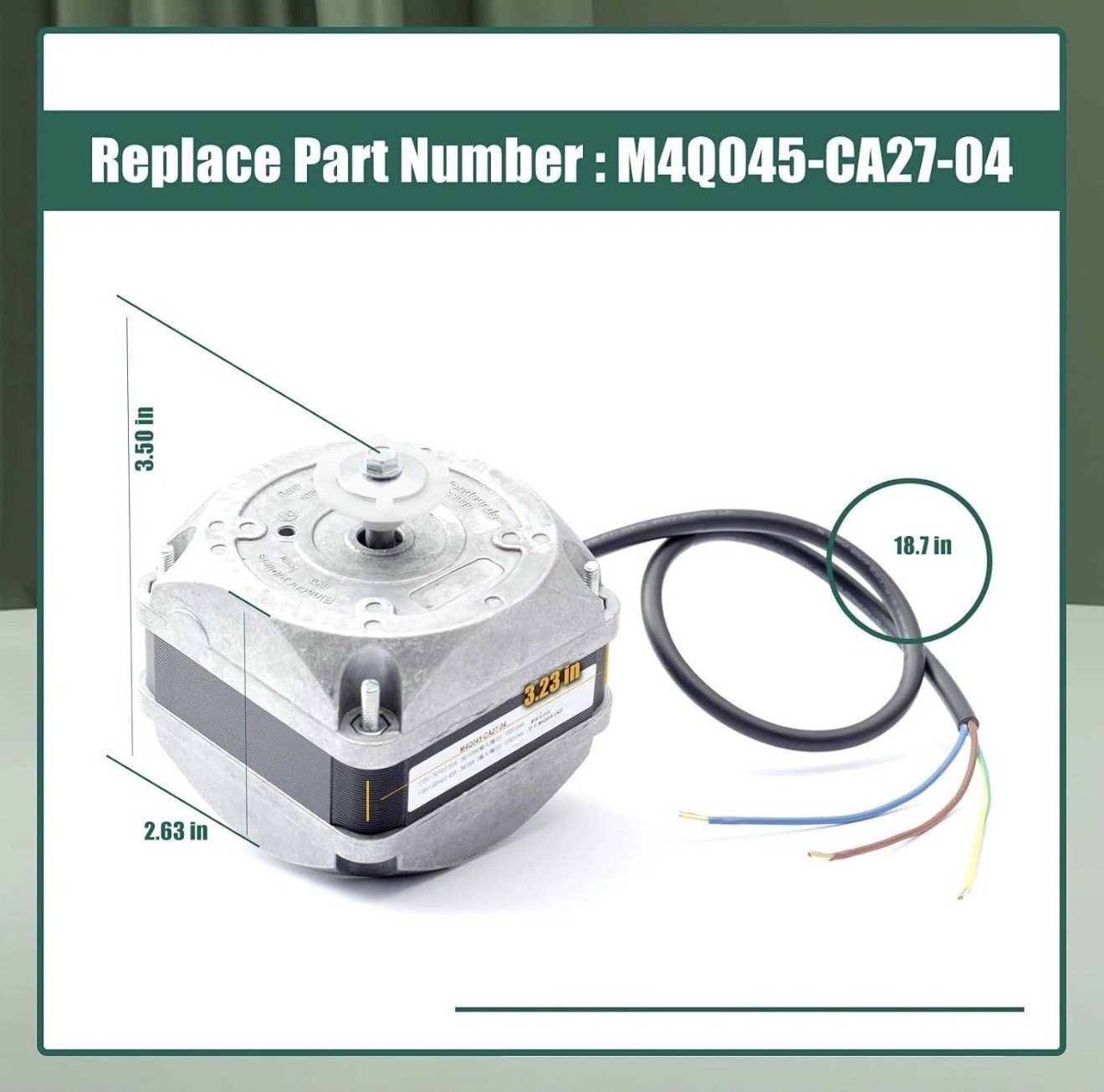 M4Q045-CA27-04 Replacement for ebm-papst Fan AC Motor 115V 50/60Hz 0.50A 36/10W