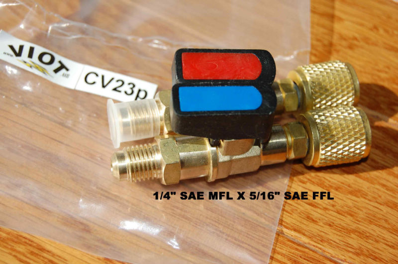 R410a System Manifold Gauge Tool Adapter HVAC/AC Valve 1/4MFL 5/16″SAE FFL Flare