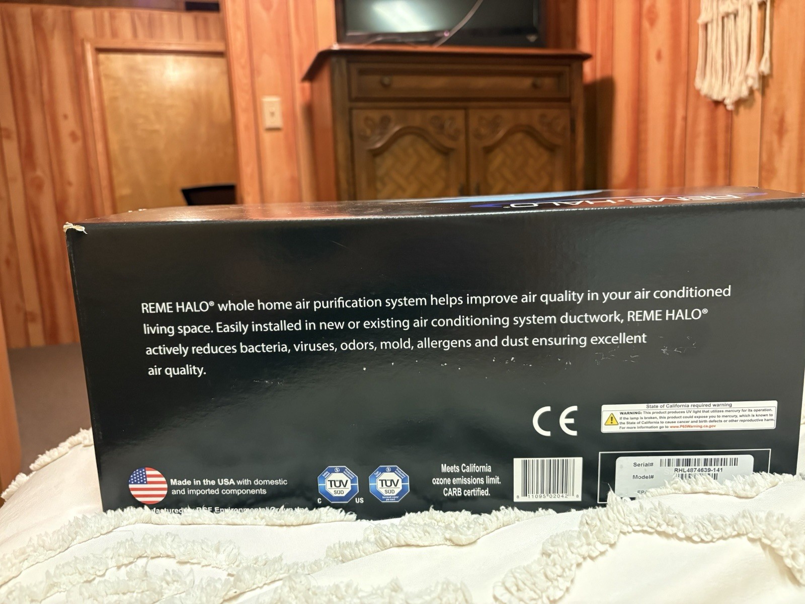 RGF Environmental Group REME HALO Ducted Air Purifier UV Ionization Whole House