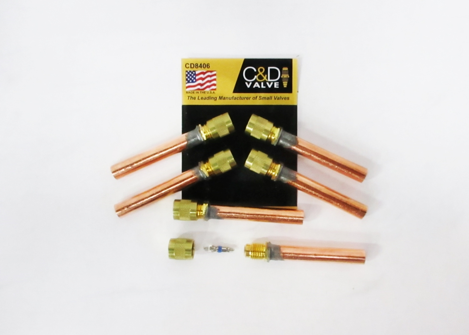 C&D Copper Tube Access Valve 3/8″ CD8406 Package of 6