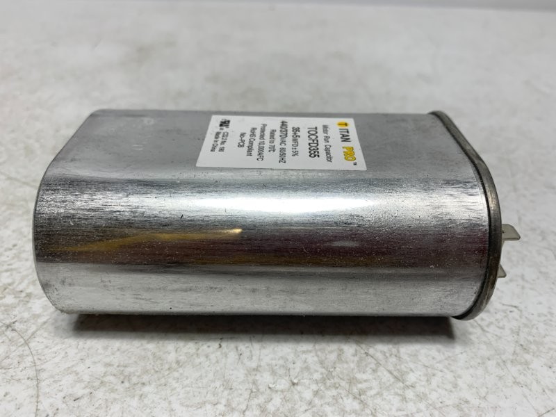 Titan Pro TOCFD355 Motor Run Capacitor 35+5 MFD 440/370VAC Round