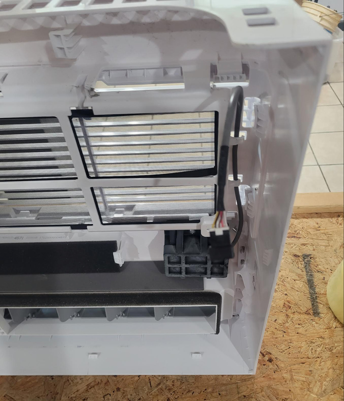 GE WP71X28375 FRONT PANEL ASSEMBLY With Grille, Air Filter, & Air Outlet Louver