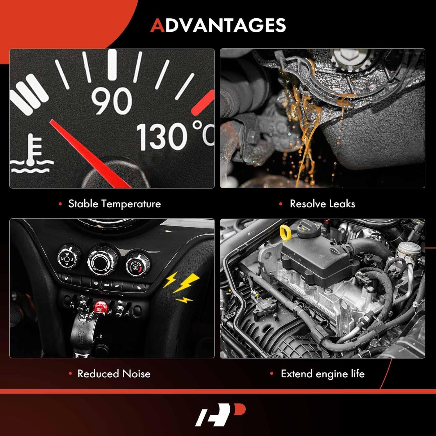 Engine Coolant Thermostat Housing Assembly with Gasket Compatible with Q5 Q7