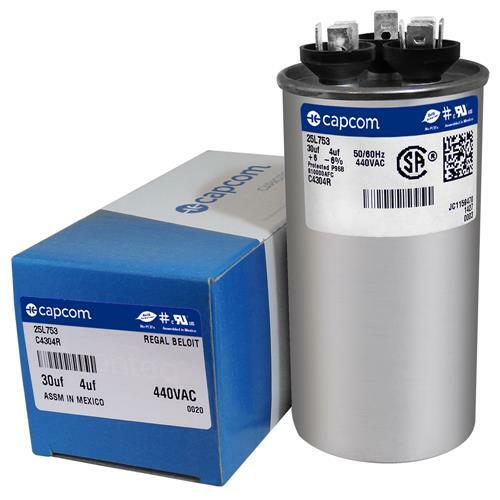 Capcom Capacitor Dual Run 30/4 uf MFD 440 Volt Fit GE Genteq 25L753BZ2 25L753BZ3