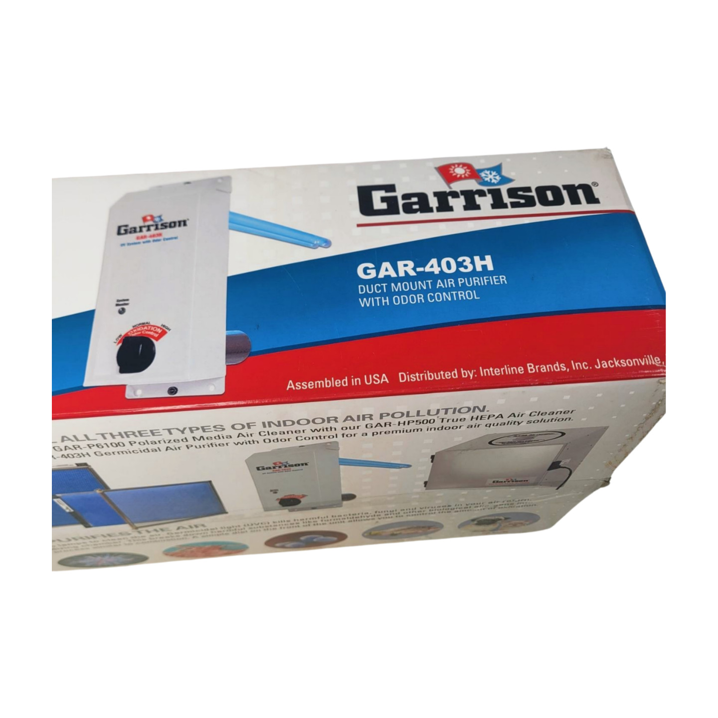 Garrison GAR-401H Germicidal UV Air Purifier 12 inch Duct Mount