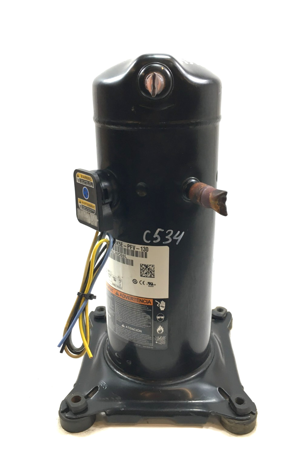 Copeland 2.5 Ton Scroll AC Compressor ZR28K5E-PFV-130 R-22 208-230V used #C534