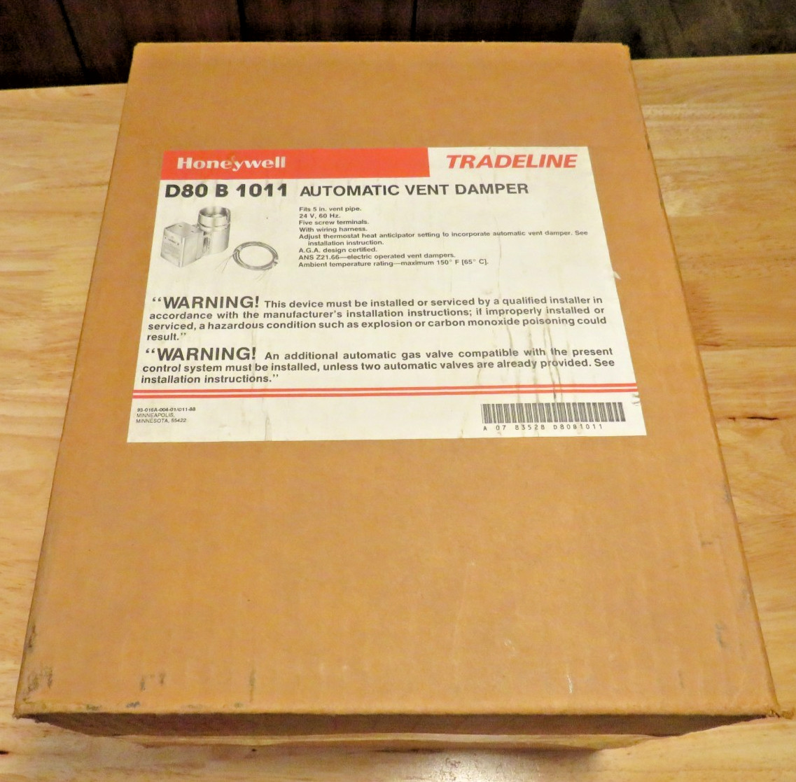 Honeywell D80B 1011 New 5″ 24V AUTOMATIC ROUND DAMPER NOS NEW! LOOK!