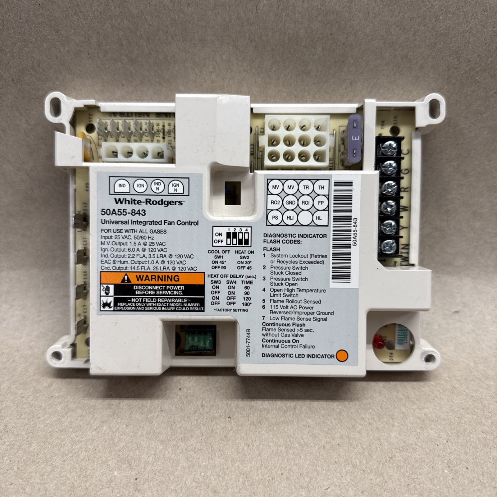 GUARANTEED WORKING TESTED GOOD 50A55-843 Furnace Control Board B12