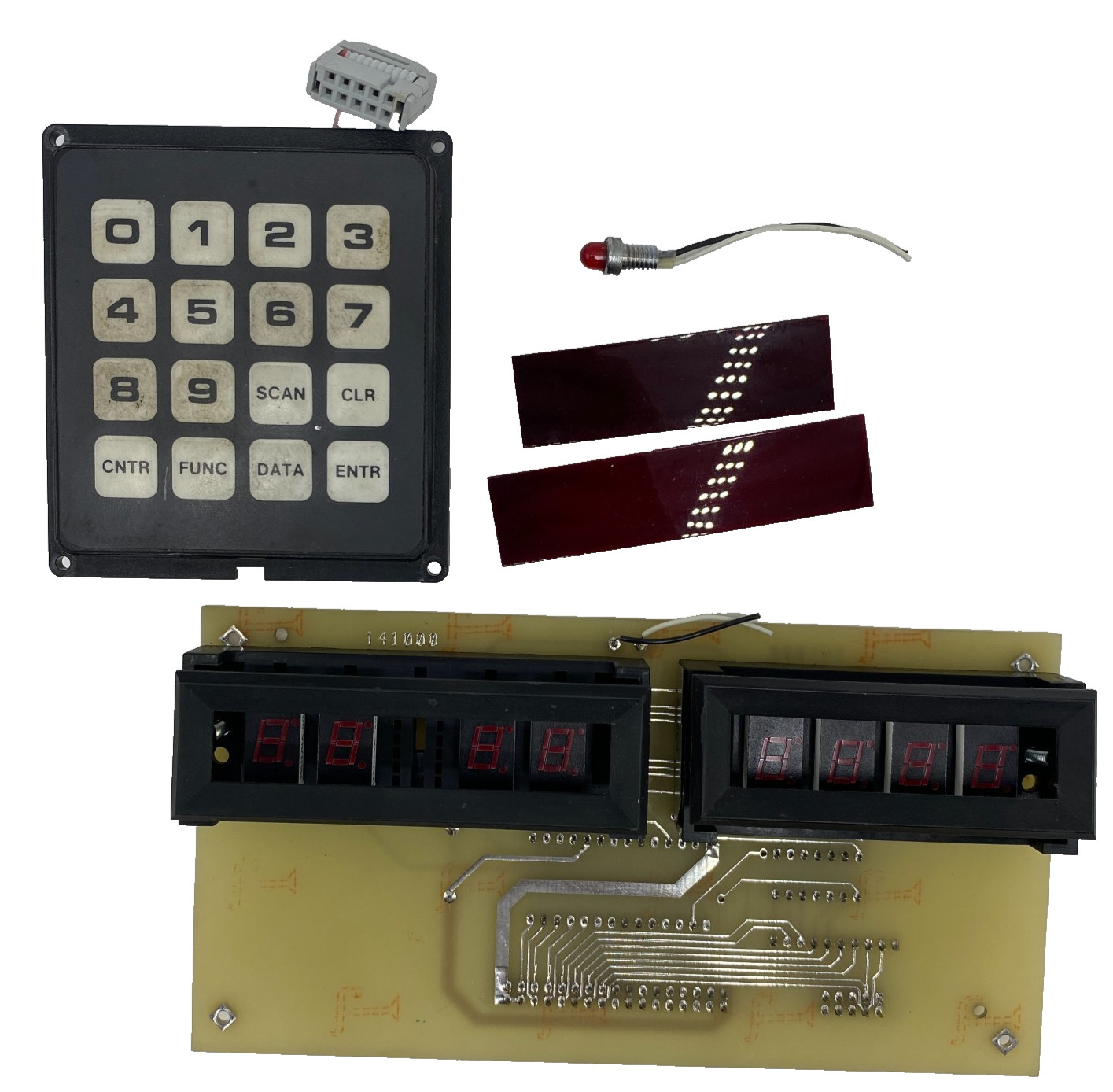 Vintage Industrial Keypad Panel & Display Board Intersil ICM7218DIJI SN7420N