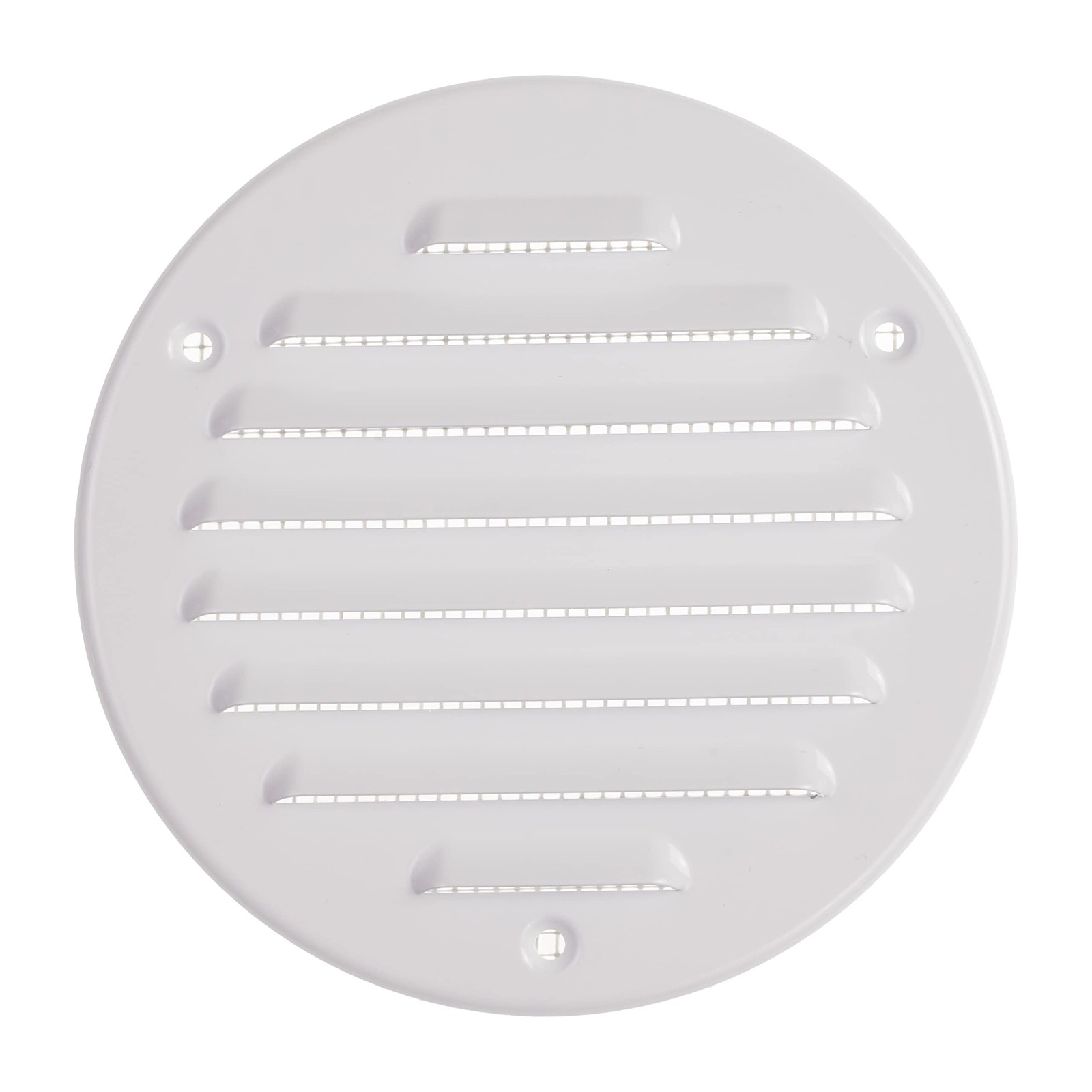 Vent Systems – 4 Inch (Inner) White Metal Round Soffit Air 4″ – White,