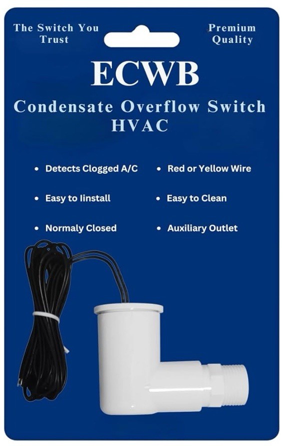 SS2 Style Condensate Overflow Safety Switch 3/4 PVC Float Switch 6 PACK DIY/HVAC