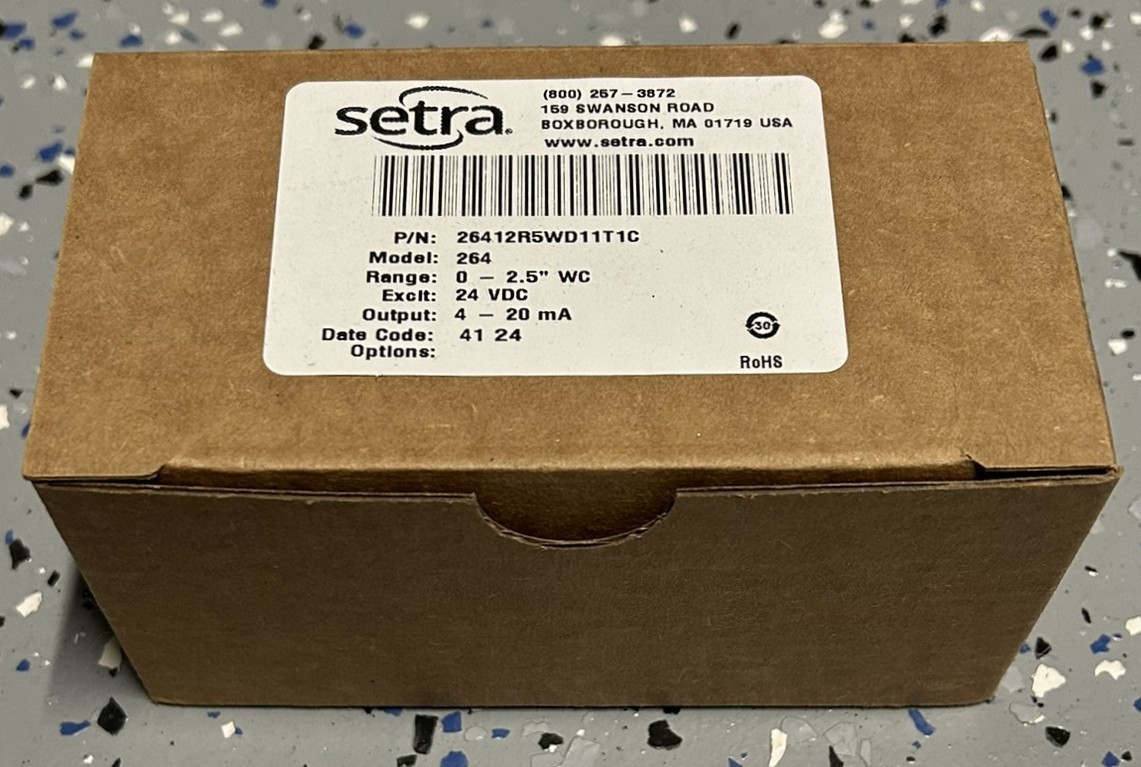 Setra 26412R5WD11T1C 264 Series Differential Pressure Transmitter | NEW