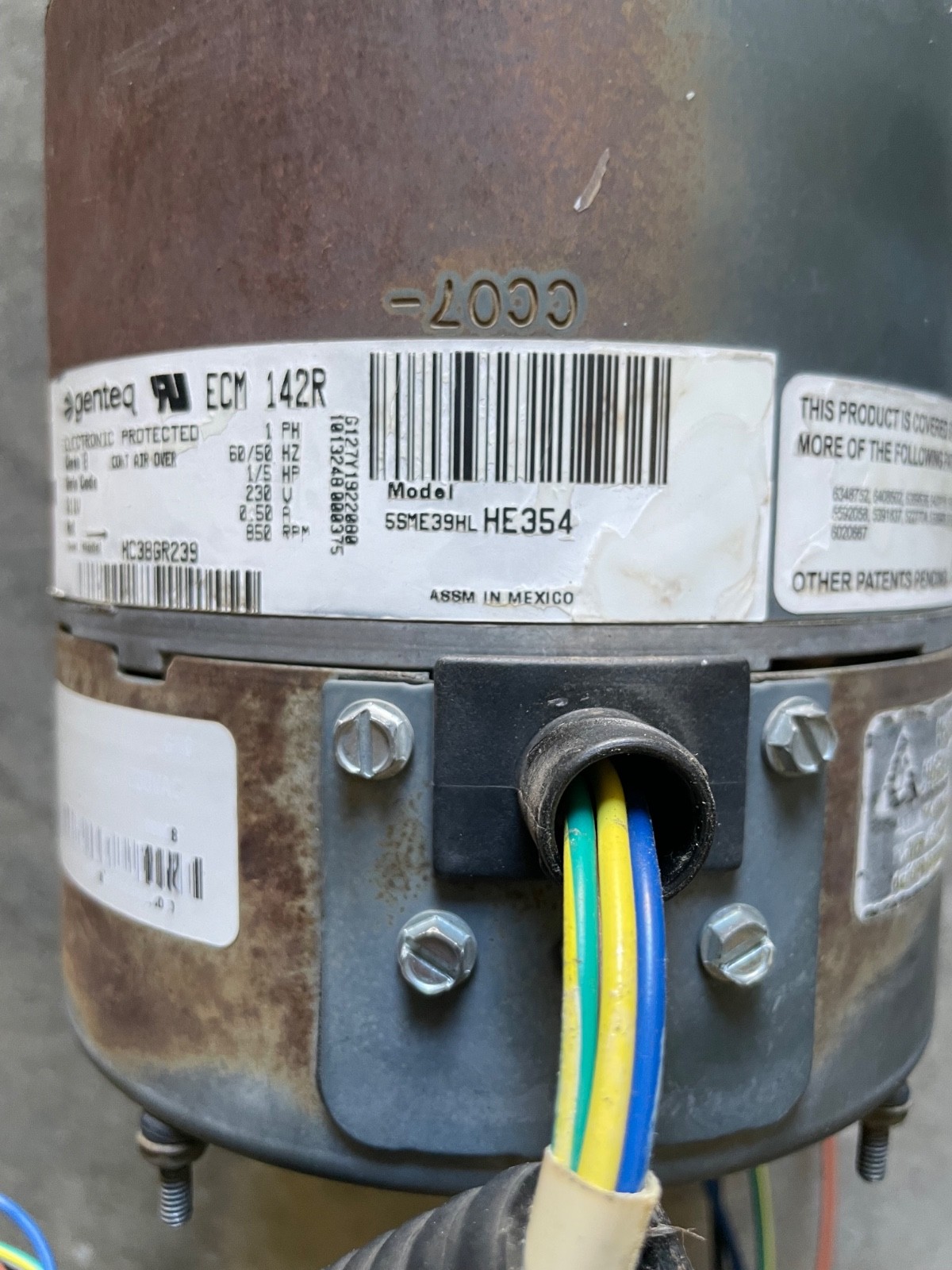 carrier infinity condenser fan motor