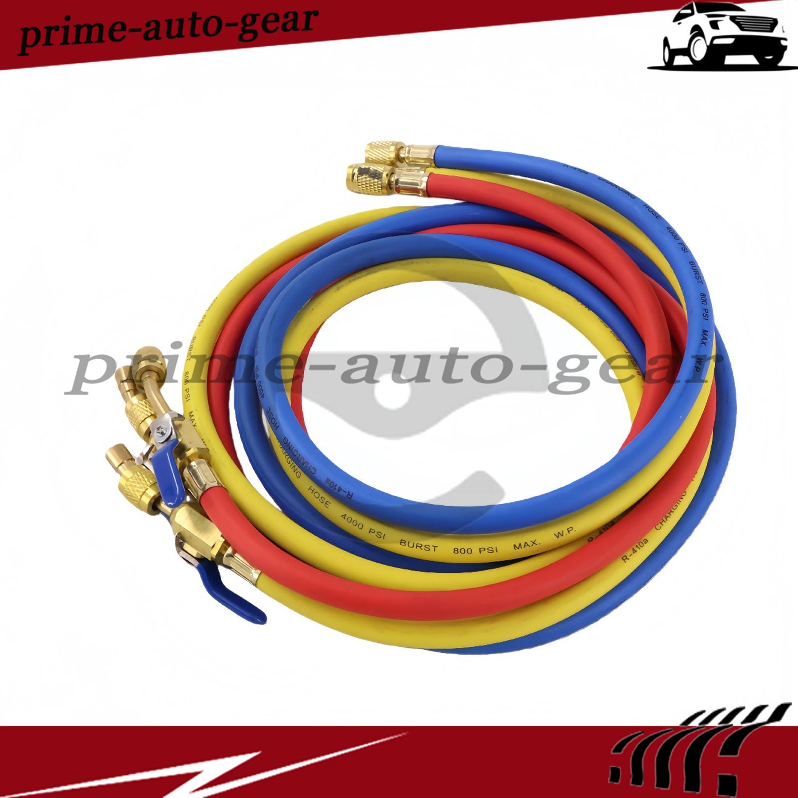 3Pack 29986 Plus II 1/4″ Hose with Compact Ball Valve 72″ for R-410A Refrige
