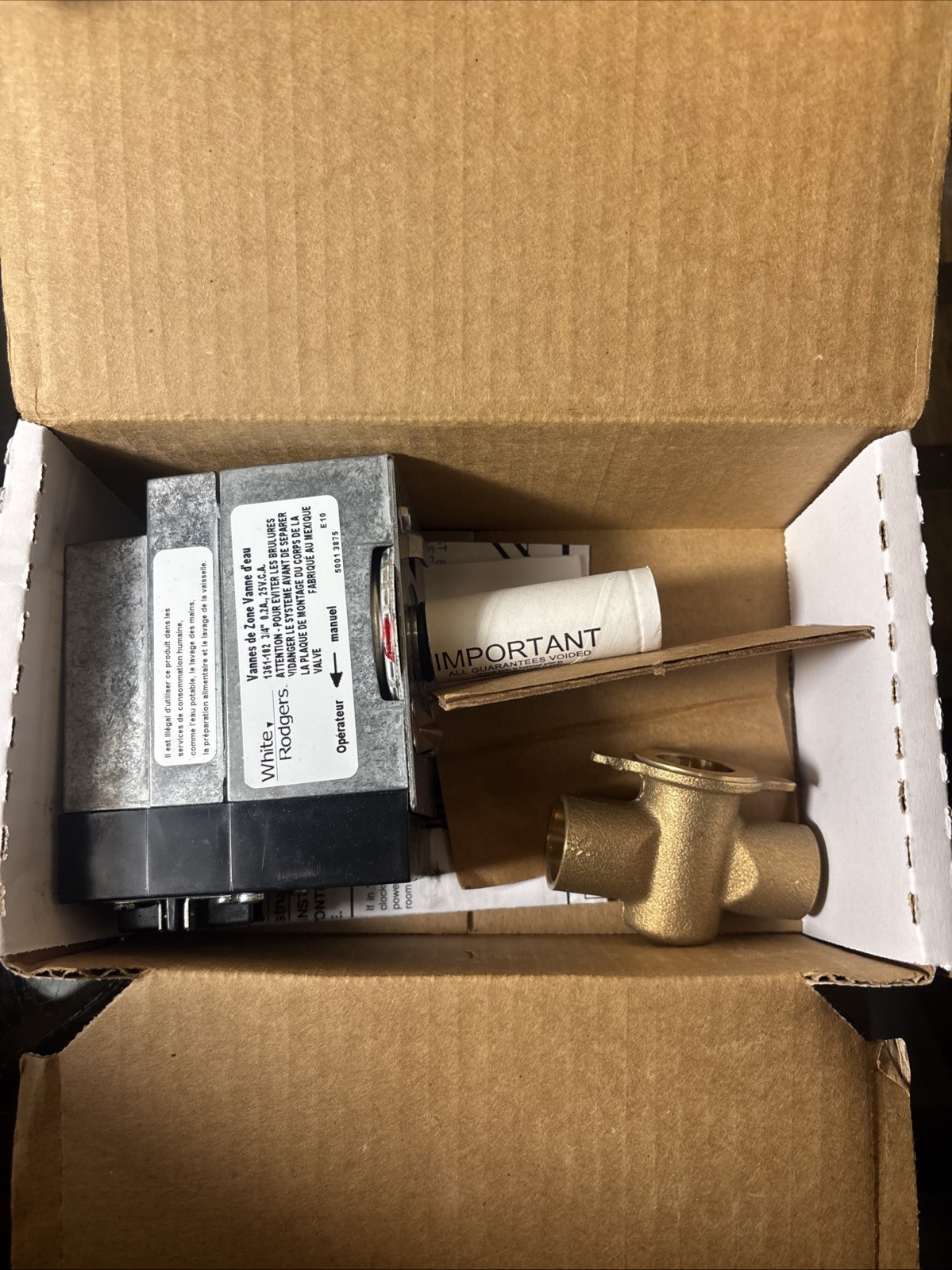 White-Rodgers 1361-102 3/4 In 2-Wire Sweat Zone Valve Stainless Steel