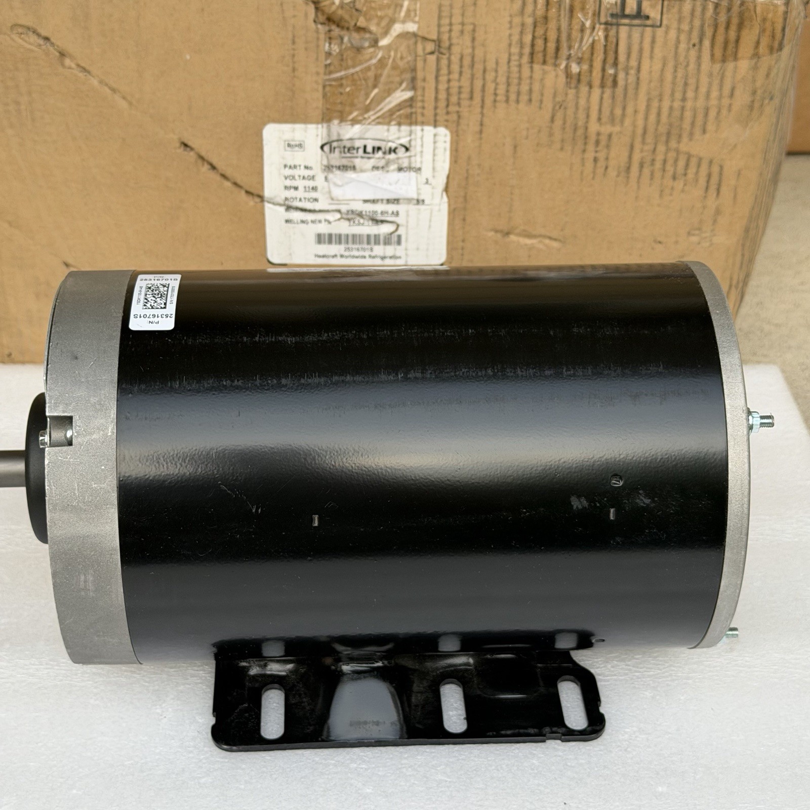 Heatcraft 25316701S Refrigeration Motor, 575V, 60HZ, 3PH, 1140RPM, 2.25HP