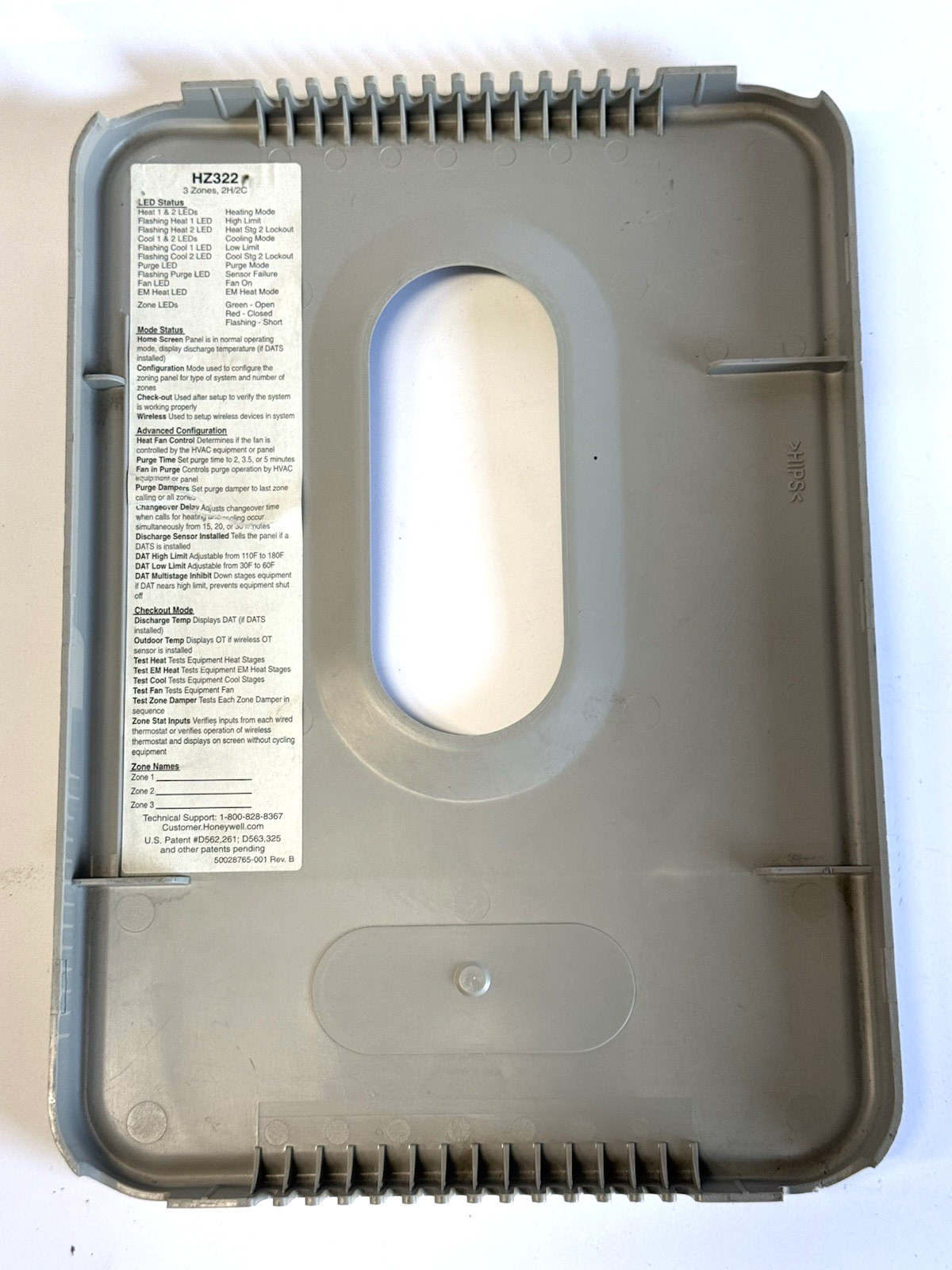 Honeywell Truezone HZ322 3 Zone Control Panel