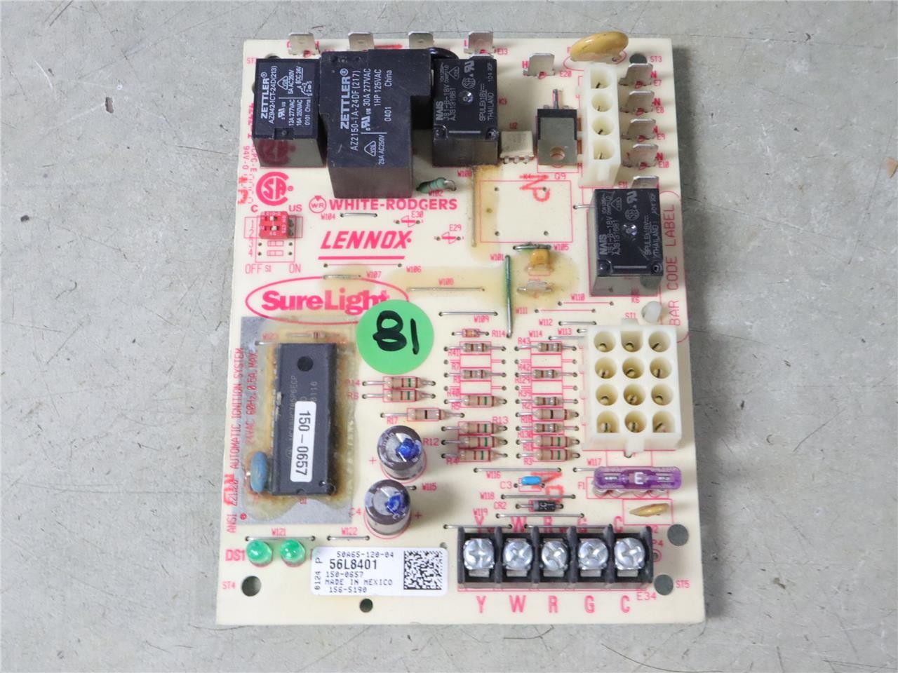 LENNOX SureLight 50A65-120-04 Furnace Control Circuit Board 56L8401