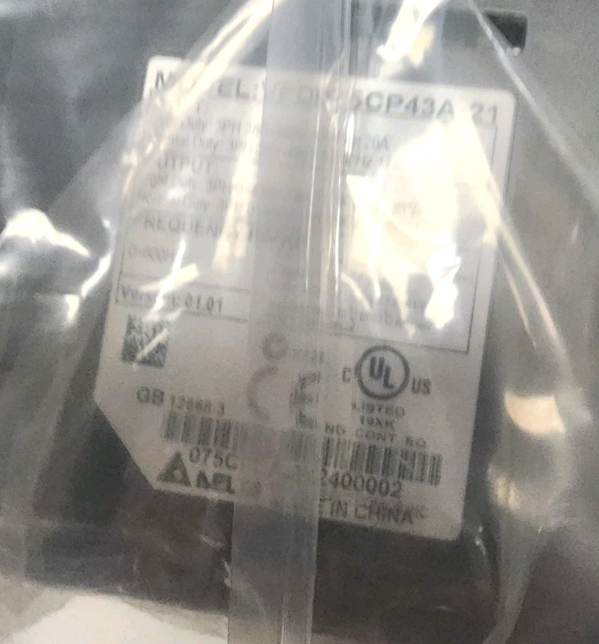 Delta CP2000 VFD075CP43-21 7.5kW 3 Phase Built-in PLC With PID Control