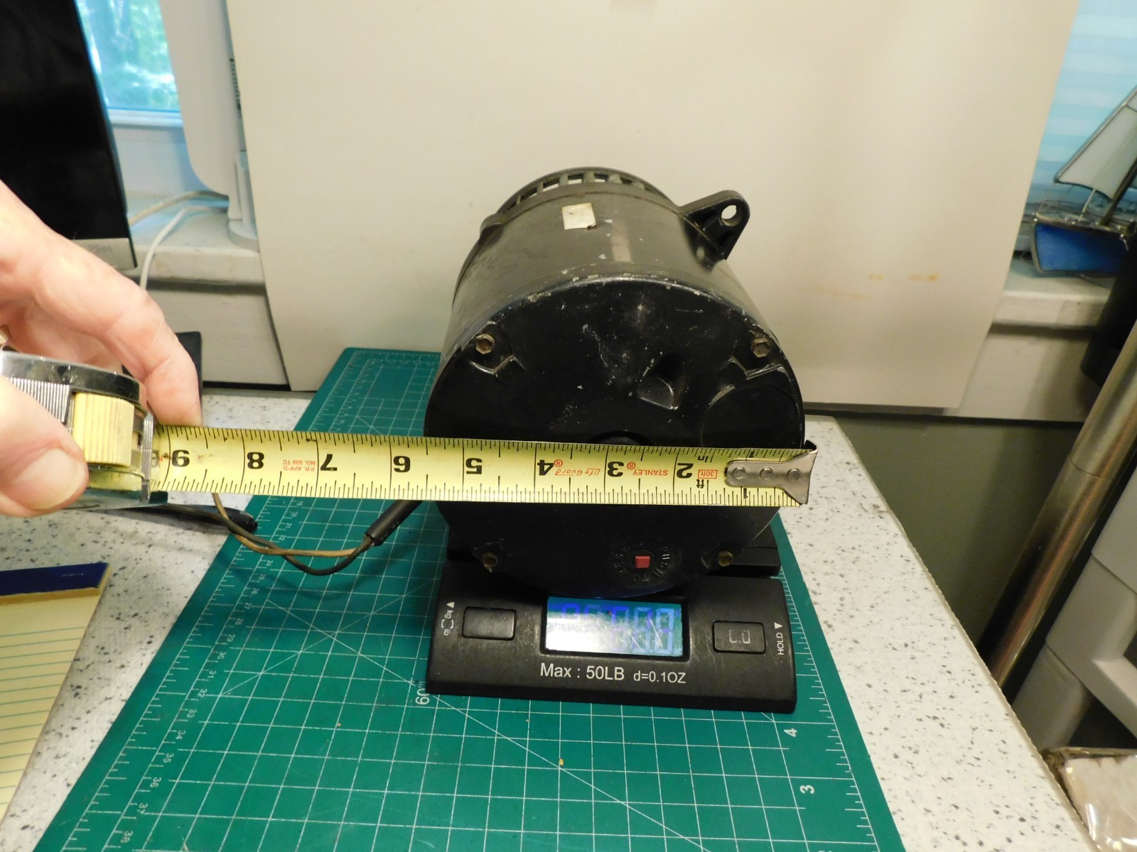 Marathon .14hp 115v 3450rpm 60hZ Type SS Code V 1-Phase Motor w/Fan Tested