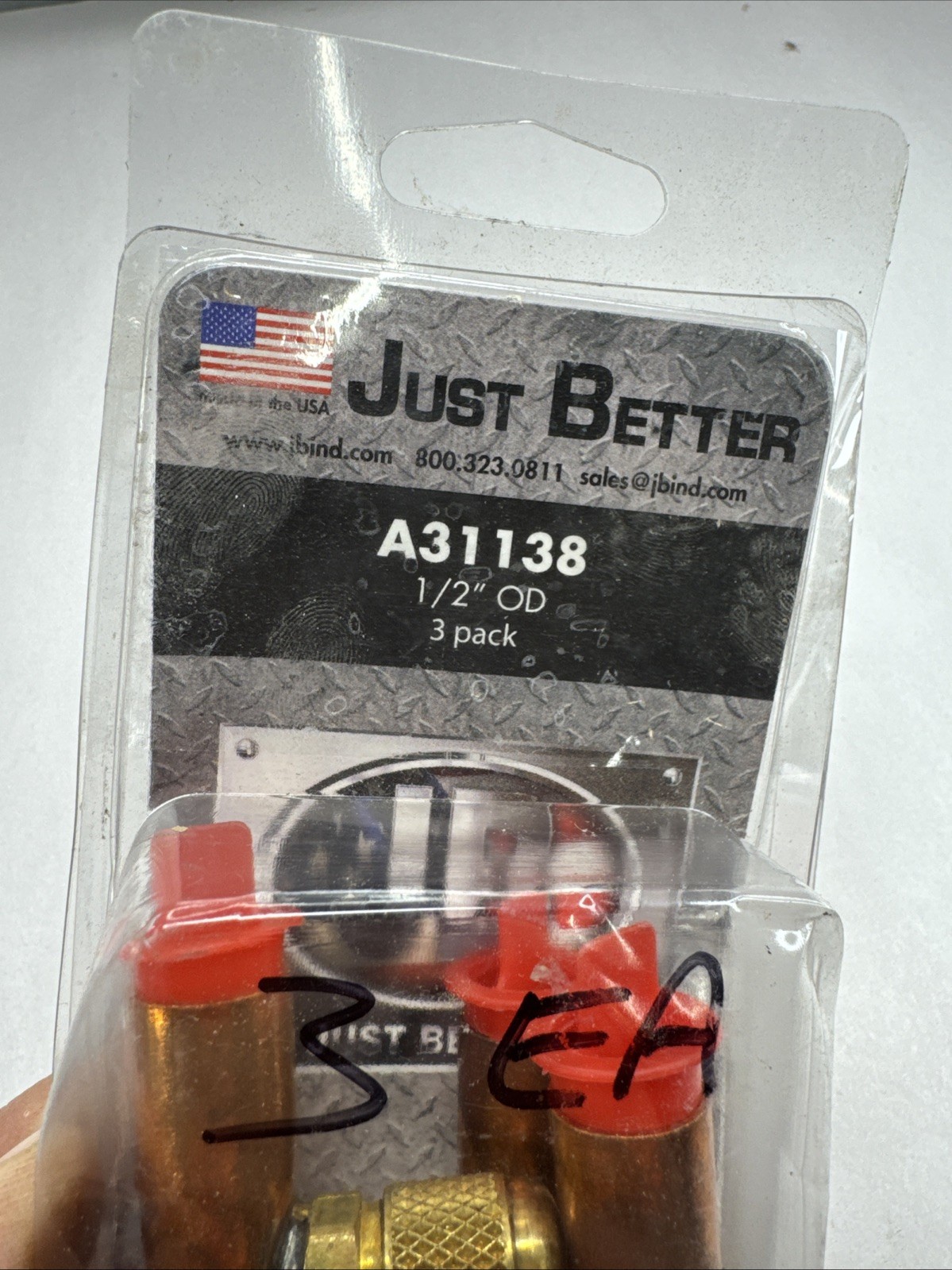 JB JUST BETTER A31138 ACCESS VALVE 1/2″ OD “3 pack”