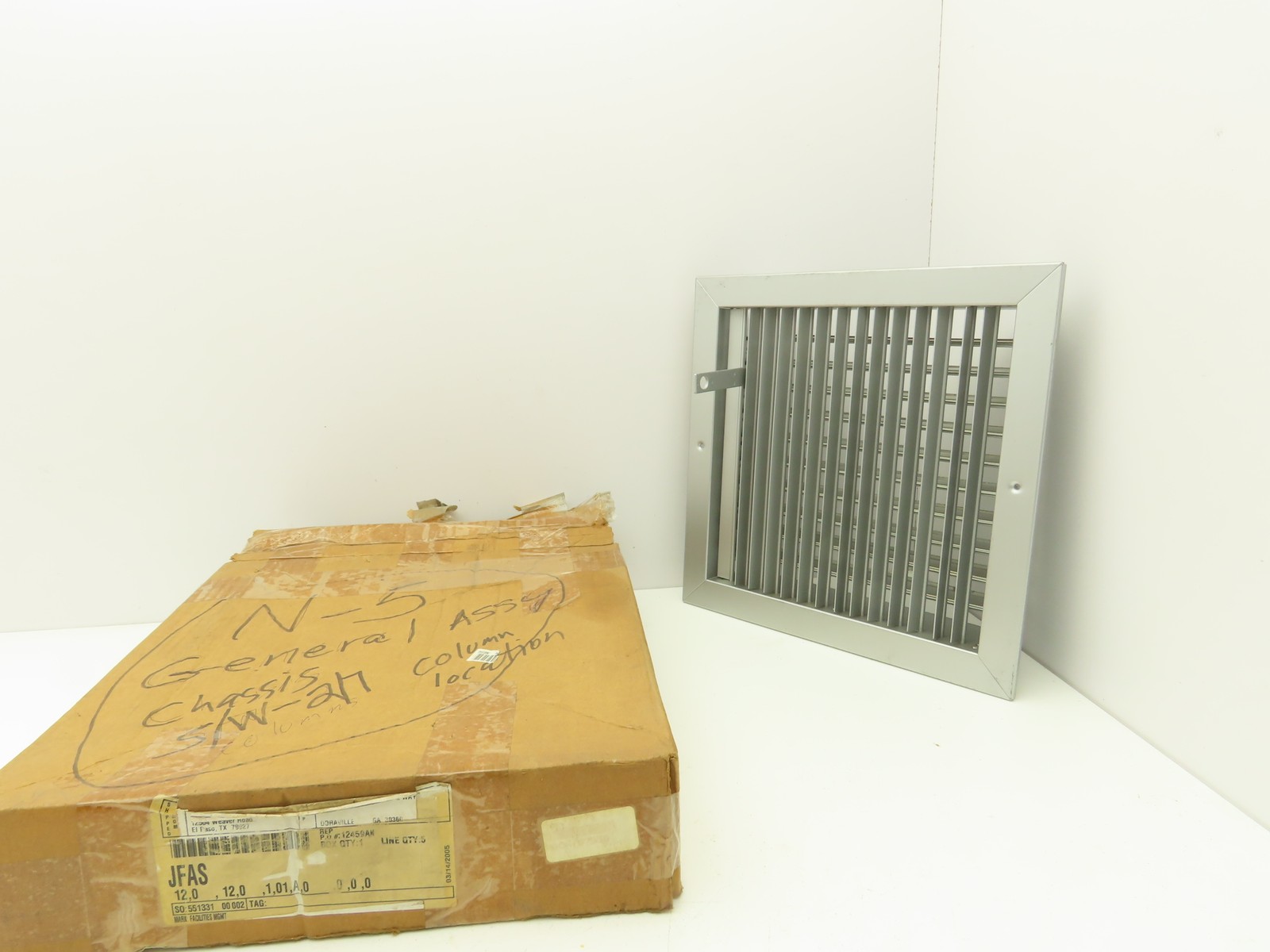 Manual Adjustable Louver Ventilation Duct Damper 12″x12″ 2 Way Control 1 Lever