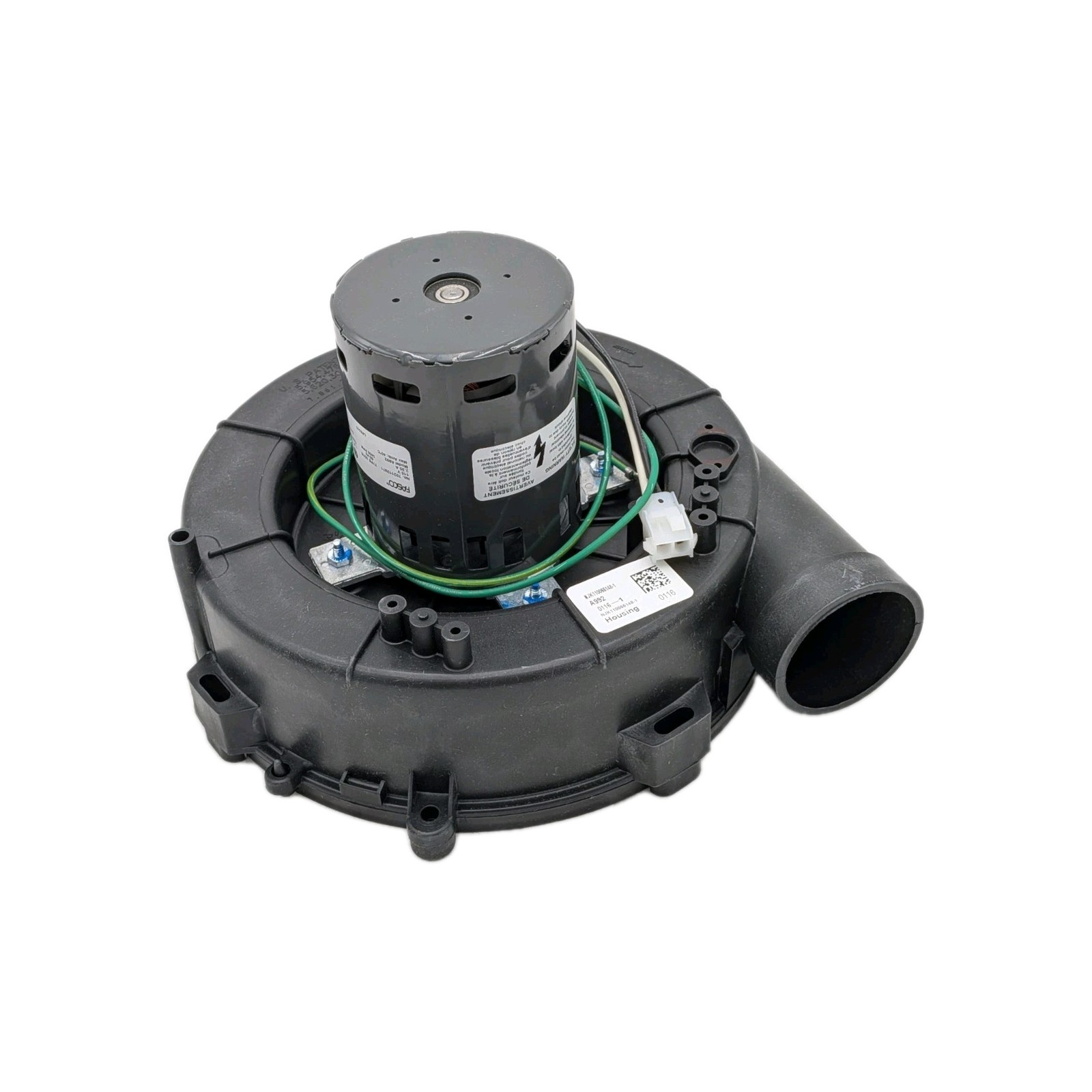 Fasco A992 Round OEM Blower, 3400 RPM, 1 Phase, Direct, Plastic 1 Speed