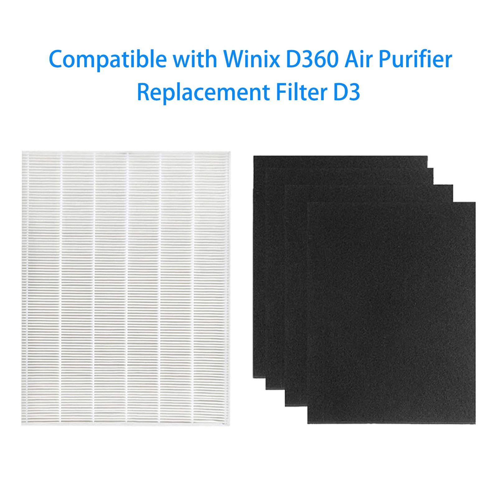 D3 Replacement Filter Fit for Winix D360 Air 5 Piece Set, 1 Pack