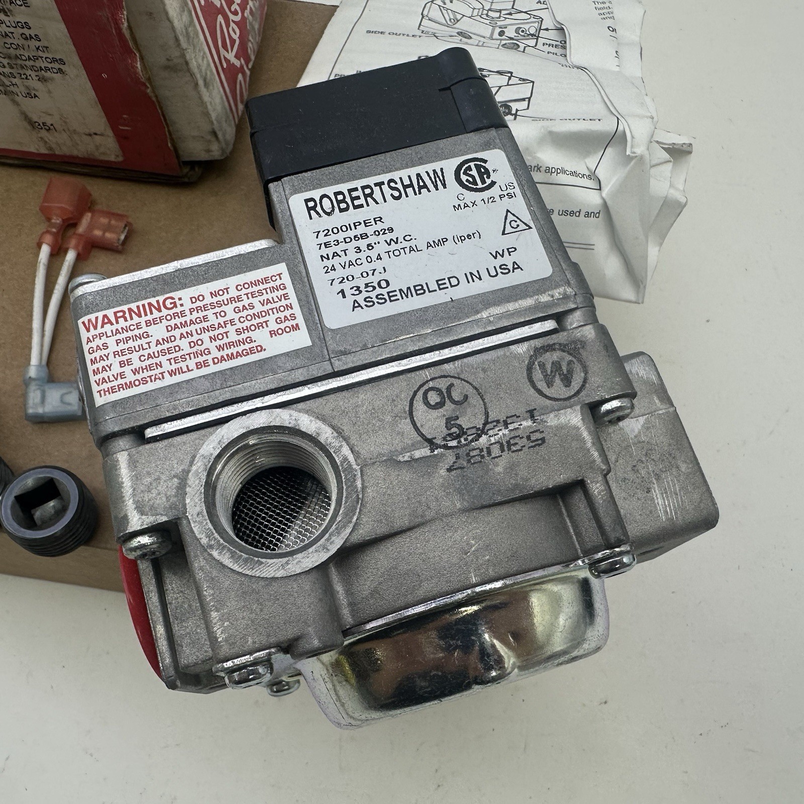 Robertshaw 720-079 Universal Electronic Ignition Gas Valve Uni-Kit Metal
